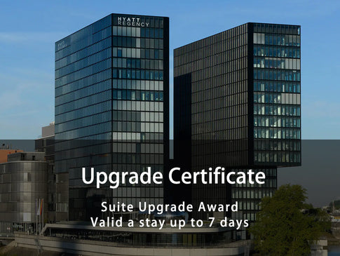 Hyatt Upgrade Certificate -- Suite Upgrade Award