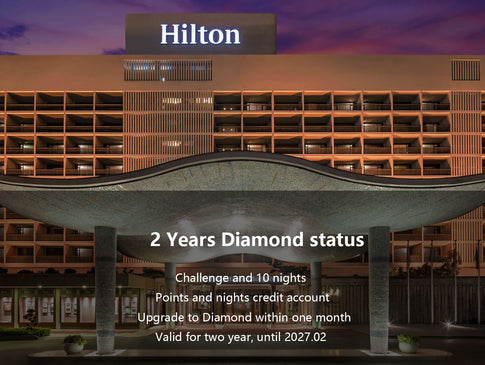 Hilton ehrt 2 Jahre Diamond -Mitgliedschaft - Bis 03.2027