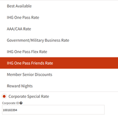 IHG One Pass Friends Rate