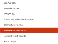 IHG One Pass Friends Rate